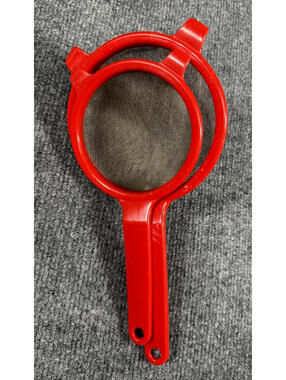 2 Italy Daily Wire Mesh Coffee Strainer RedPlastic Tea Filter Juice Sleeve 4” 5”